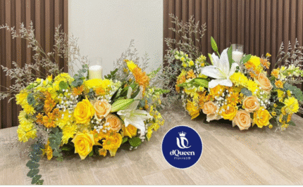 Paket Modern Bunga Meja/Lilin/Altar