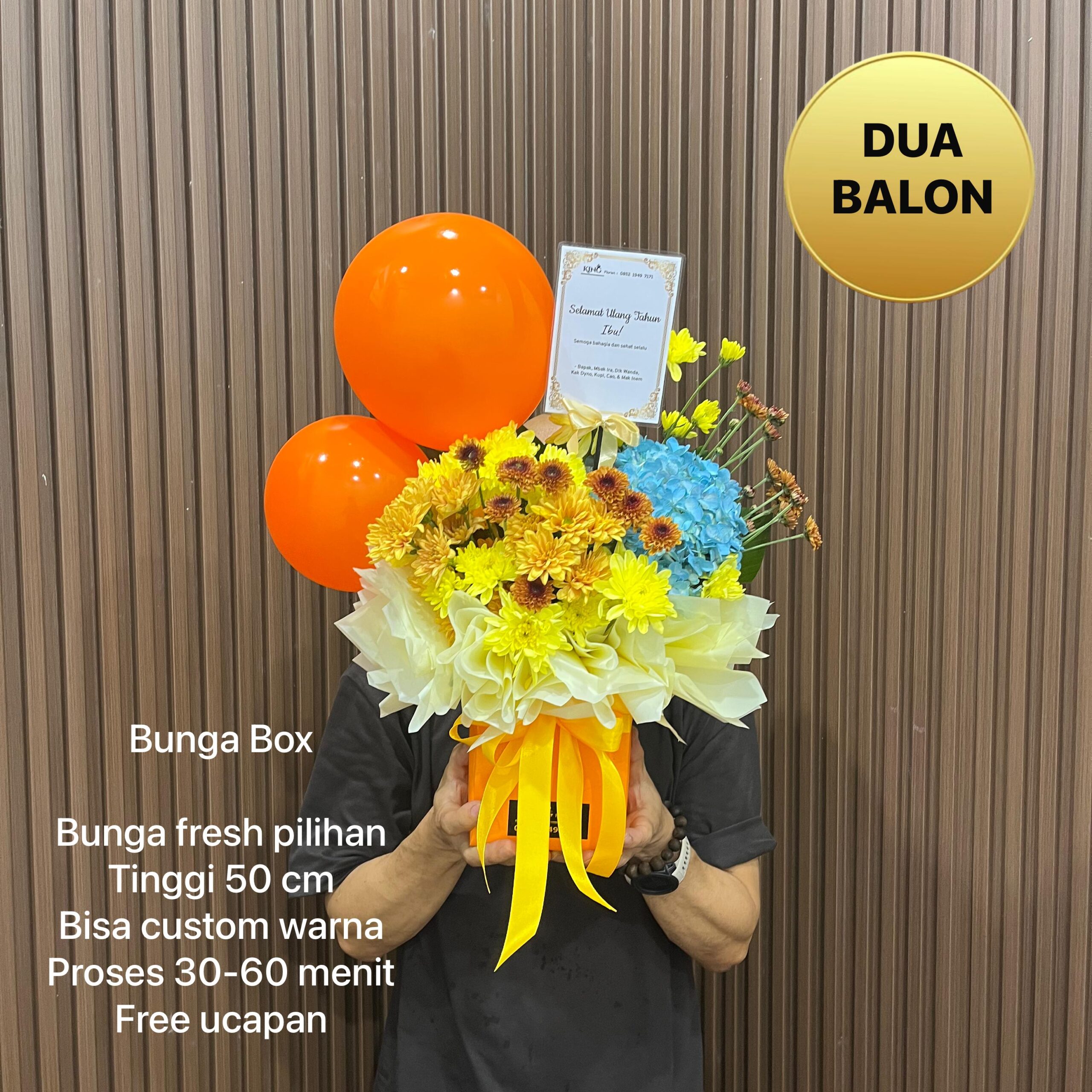 BUNGA BOX 2 BALOON ORANGE