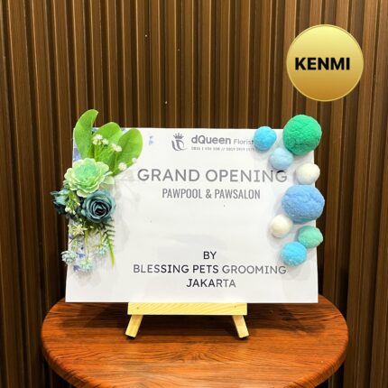 Dqueen Florist  - Papan Ucapan Mini PVC - Desain Custom - Ringan & Tahan Air - Cocok untuk Kado -  Hampers - Dekorasi Meja